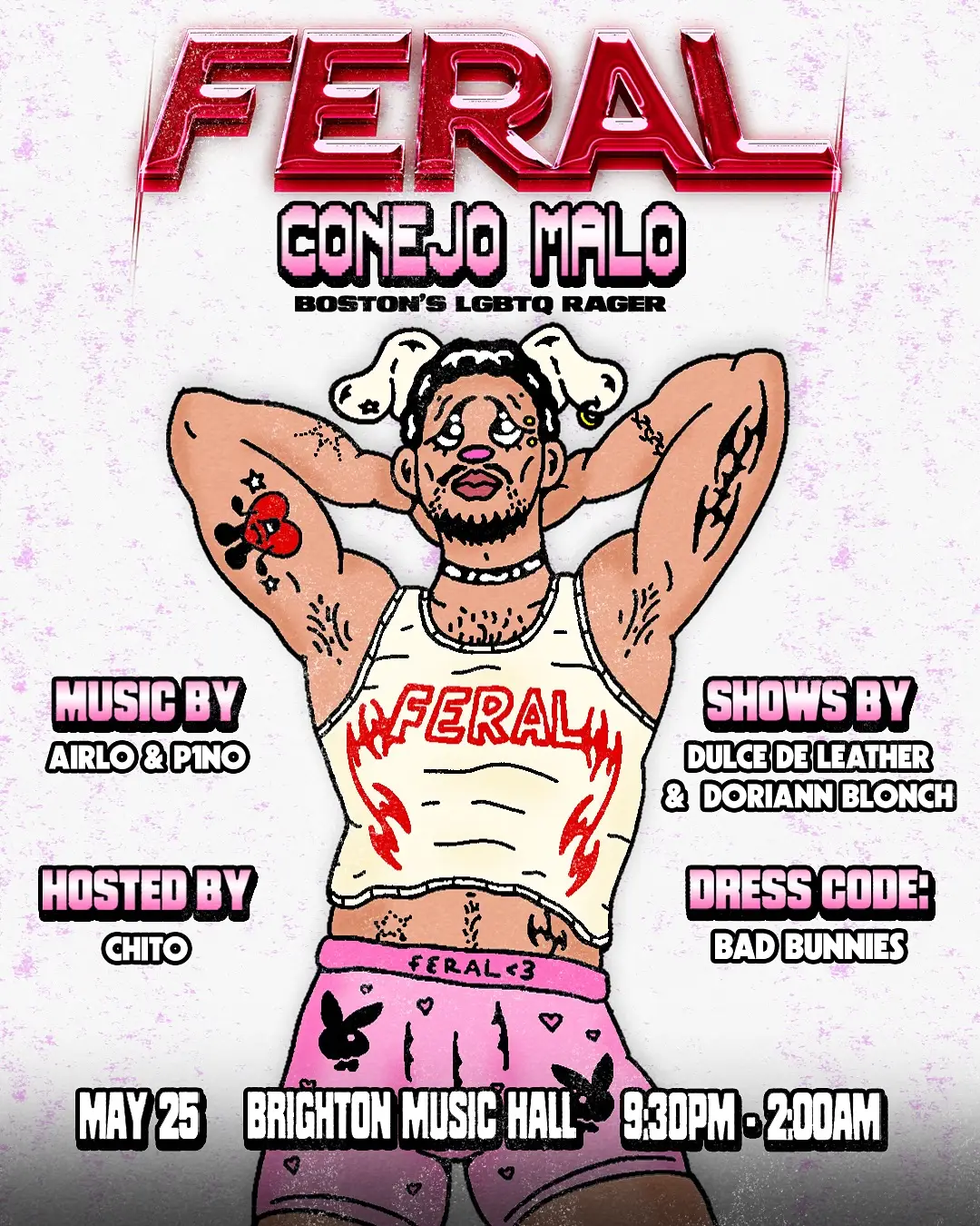 FERAL CONEJO MALO MAY 25, 2025 BOSTON, MA